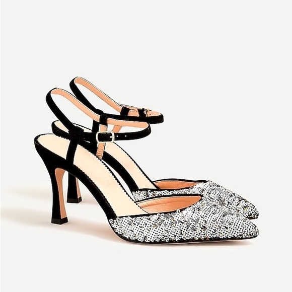 J Crew Elsie made-in-Italy sequin pumps BT890 - Picture 4 of 6